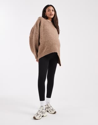 Asos Maternity Asos Design Maternity 2 Pack Leggings In Black