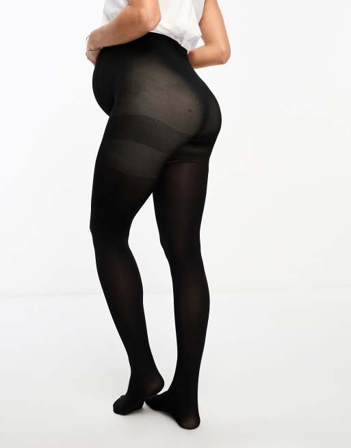 ASOS DESIGN Maternity star pantyhose in black