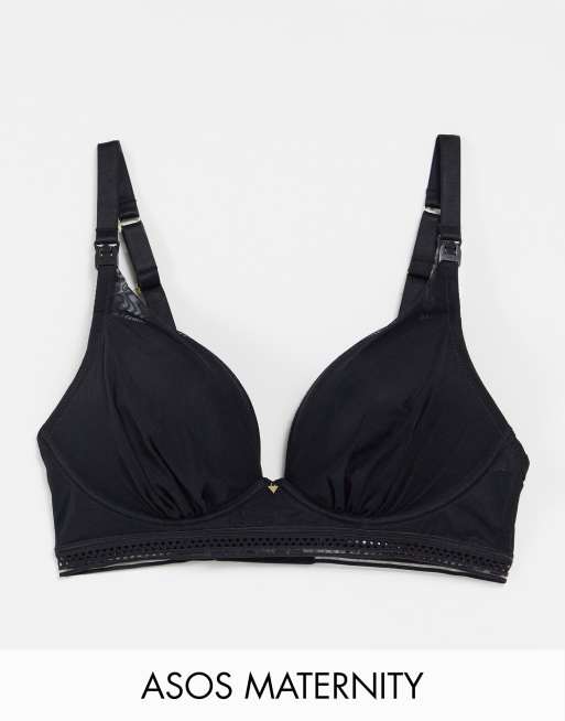 ASOS DESIGN Maternity – Amningsbehå i mesh med formade kupor
