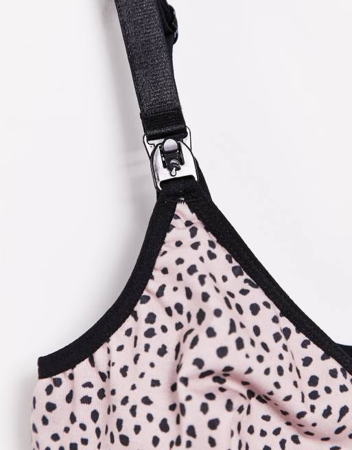 ASOS DESIGN Maternity - Amy - Lot de 2 soutien-gorges d'allaitement en coton à imprimé taches, 4 de 4