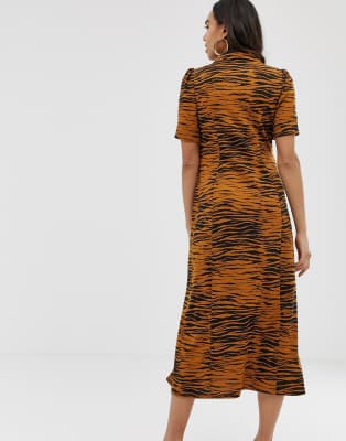 tiger print dress asos