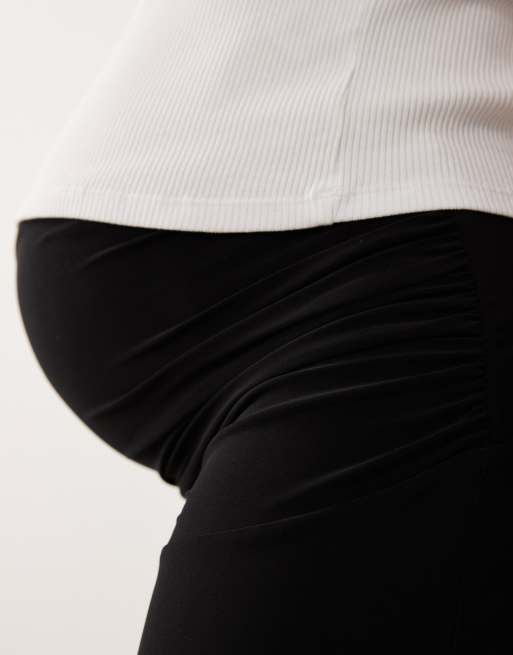 ASOS DESIGN Maternity – Anschmiegsamer Säulen-Maxirock aus Modal in Schwarz, Umstandsmode, 3 von 5