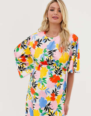 bright floral maxi dress