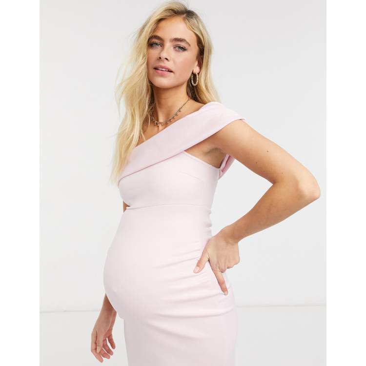 Maternity baby best sale shower dress pink