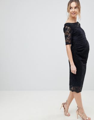 asos maternity bardot dress