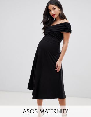 asos maternity bardot dress