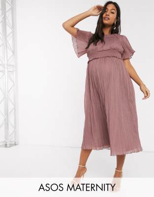asos maternity bardot dress