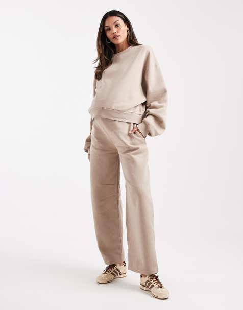 ASOS DESIGN Maternity barrel leg jogger in mocha taupe - view 1