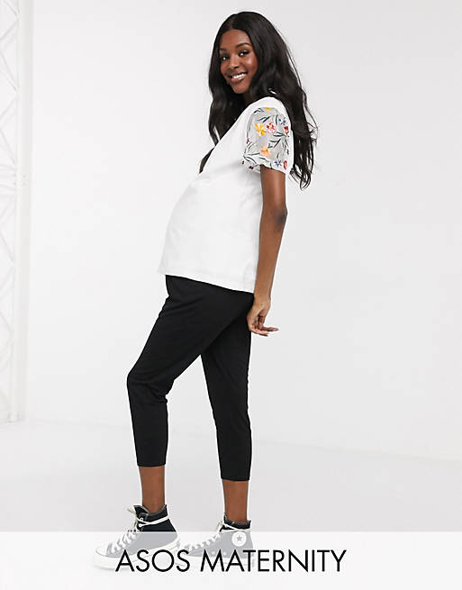 ASOS DESIGN Maternity basic jersey peg trouser