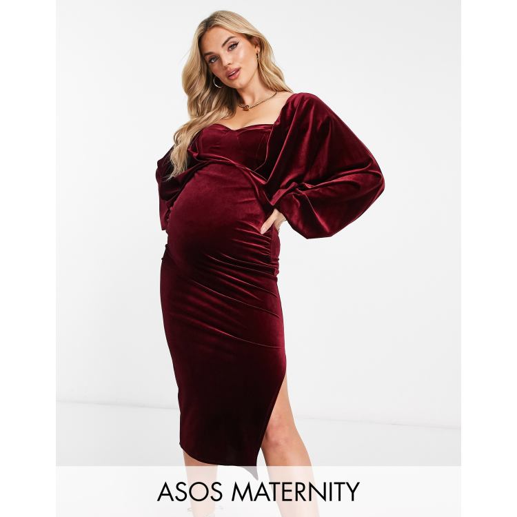 Asos red clearance maternity dress