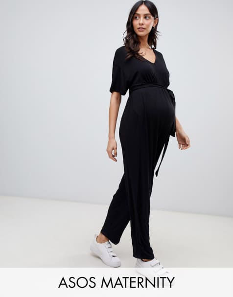 ASOS DESIGN Maternity belted jumpsuit with kimono sleeve