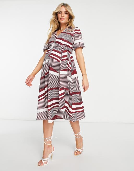 Asos striped maternity outlet dress