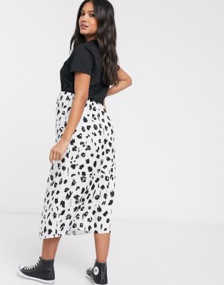 asos white midi skirt