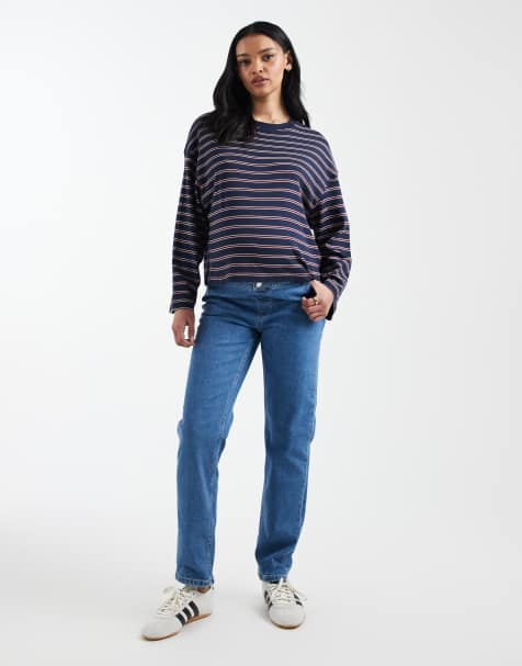ASOS DESIGN Maternity - Blå slim-jeans med comfort-stretch - view 1
