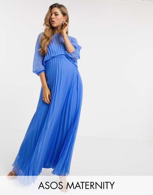 Asos blue hot sale maternity dress