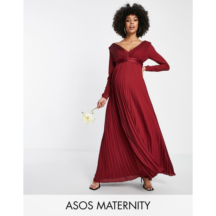 Asos bridesmaid shop dresses burgundy