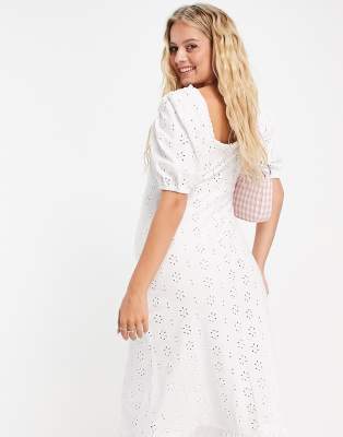 square neck broderie dress