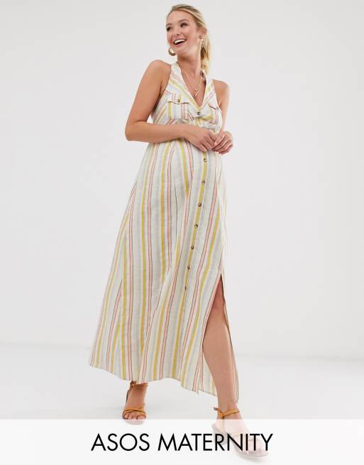 Asos striped hot sale maternity dress