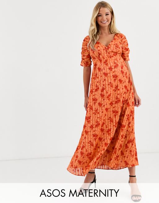 Asos button through hot sale maxi tea dress