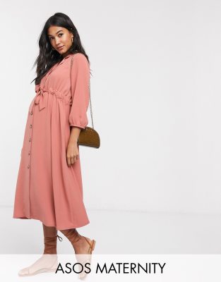 asos maternity shirt dress