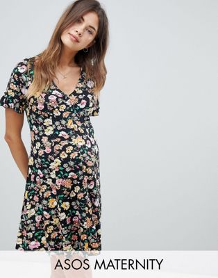 frill sleeve in summer floral print | ASOS