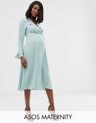 asos maternity shirt dress