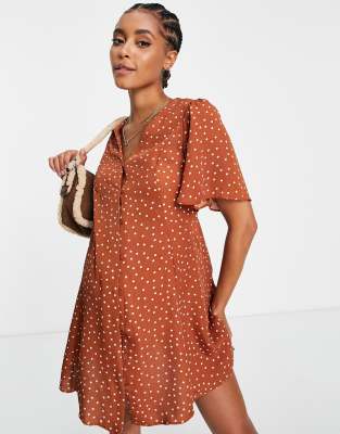 button up tea dress