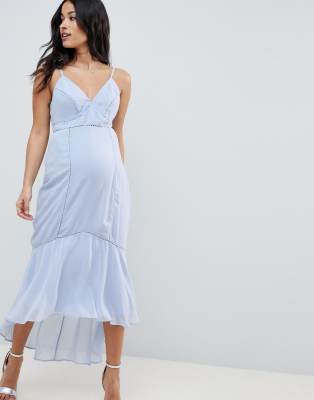 asos blue midi dress