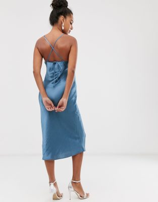 maternity satin slip dress