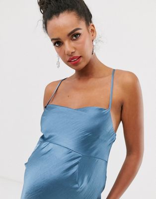 maternity silk slip dress