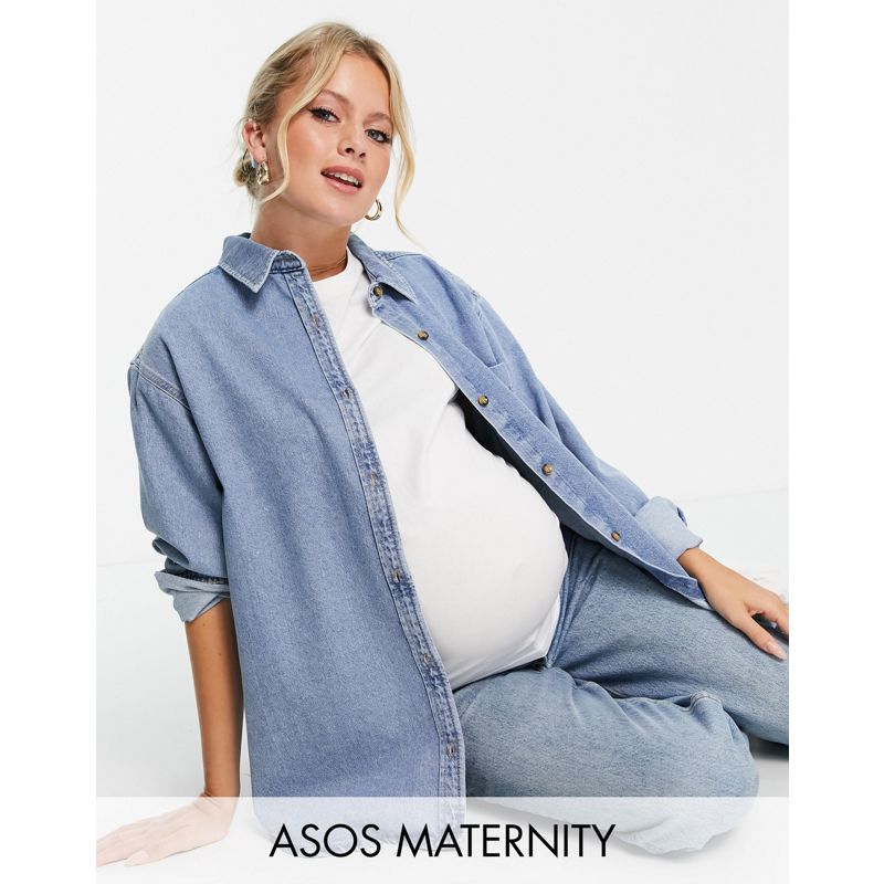 Donna Camicie e bluse DESIGN Maternity - Camicia original di jeans lavaggio medio