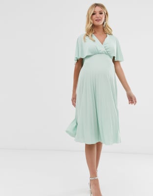 asos maternity pleated dress
