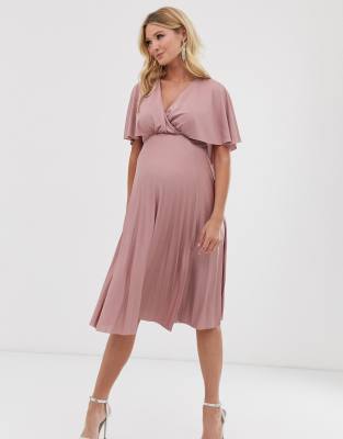 asos maternity pleated dress