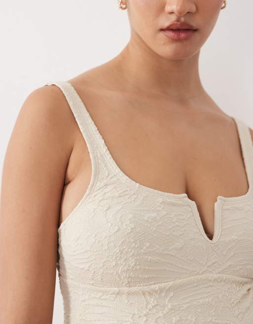 ASOS DESIGN Maternity - Cassi - Badpak met V-beugel in licht champagne, 2 van 4