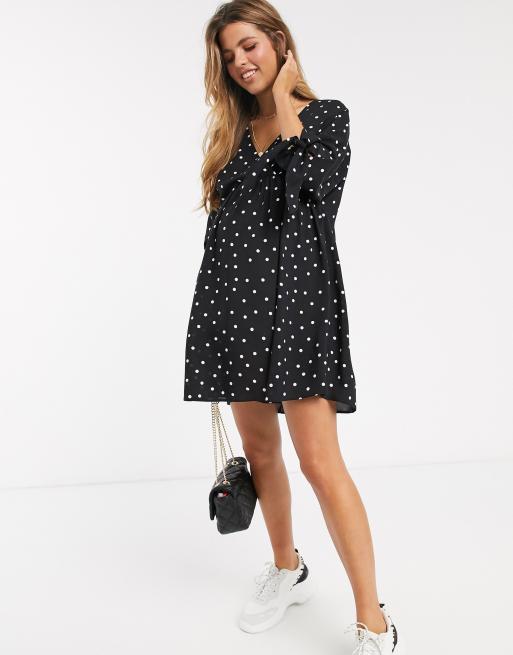Asos maternity polka dot dress sales