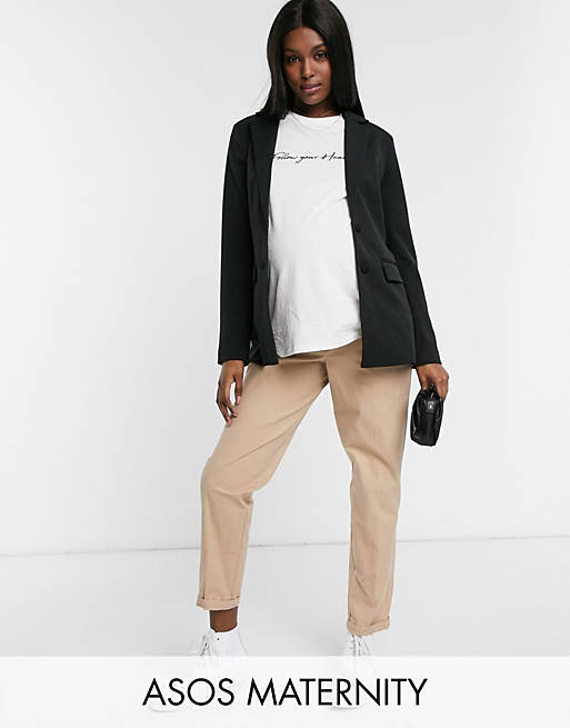 ASOS DESIGN Maternity chino pants with under the bump waistband