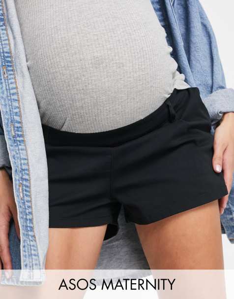 ASOS DESIGN Maternity over the bump basic legging short in black