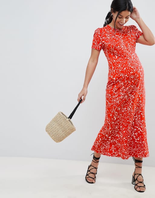 Asos city cheap maxi tea dress