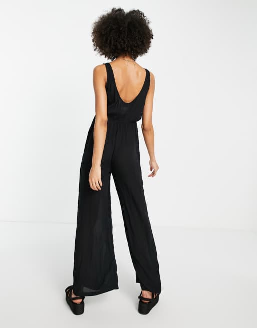 ASOS DESIGN Maternity - Combinaison de plage effet froissé - Noir, 2 de 4