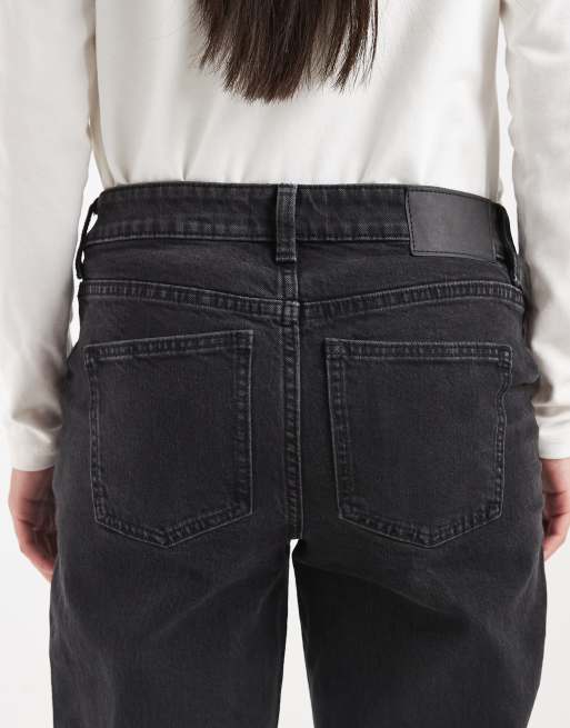 ASOS DESIGN Maternity - Comfortabele stretchjeans met rechte pijpen in zwart, 4 van 5