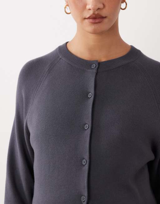 ASOS DESIGN Maternity compact knit boxy cardigan co-ord in antracietgrijs, 3 van 4