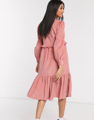asos pink frill dress