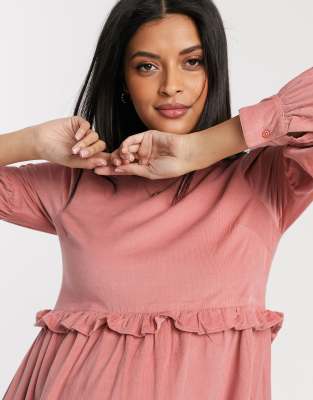 asos pink frill dress
