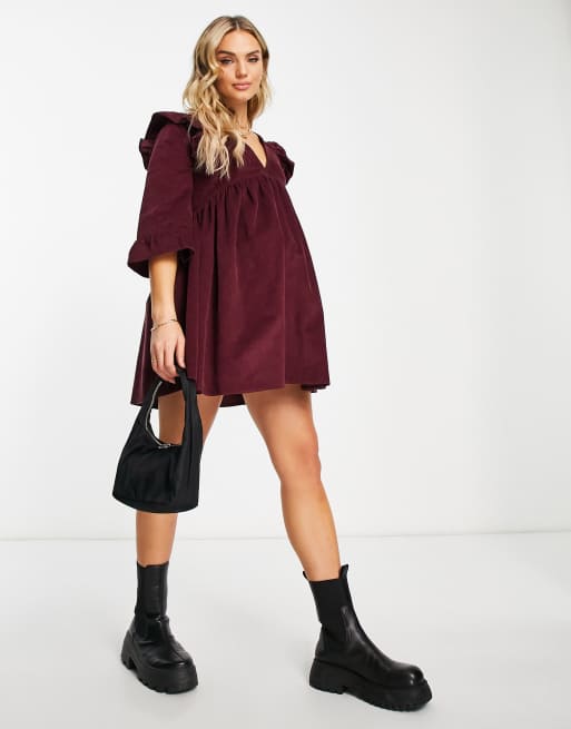 ASOS Maternity ASOS DESIGN Maternity textured smock mini dress in