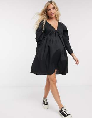 black babydoll mini dress