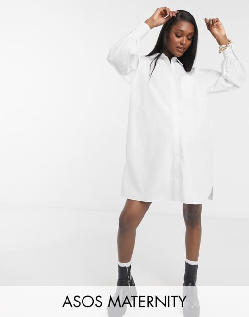 Oversized Cotton Shirt Dress