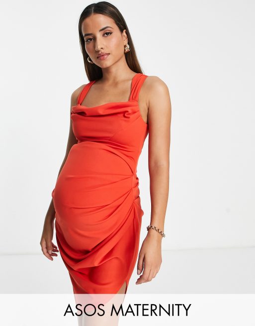 Asos burnt hotsell orange dress