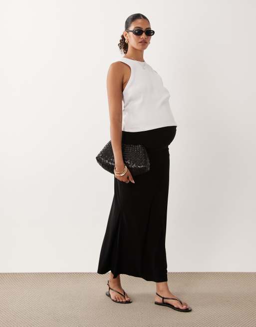 ASOS DESIGN Maternity – Czarny zestaw z lejącego materiału, 2 z 3