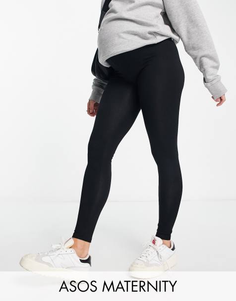 ASOS DESIGN Maternity – Czarne legginsy o fasonie zasłaniającym brzuch - view 1