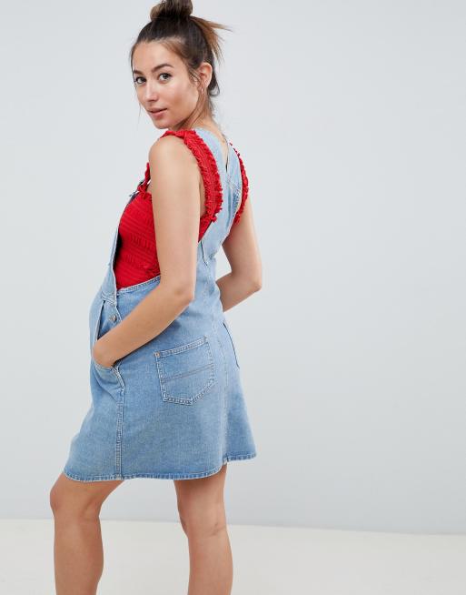 Asos maternity dungaree dress online